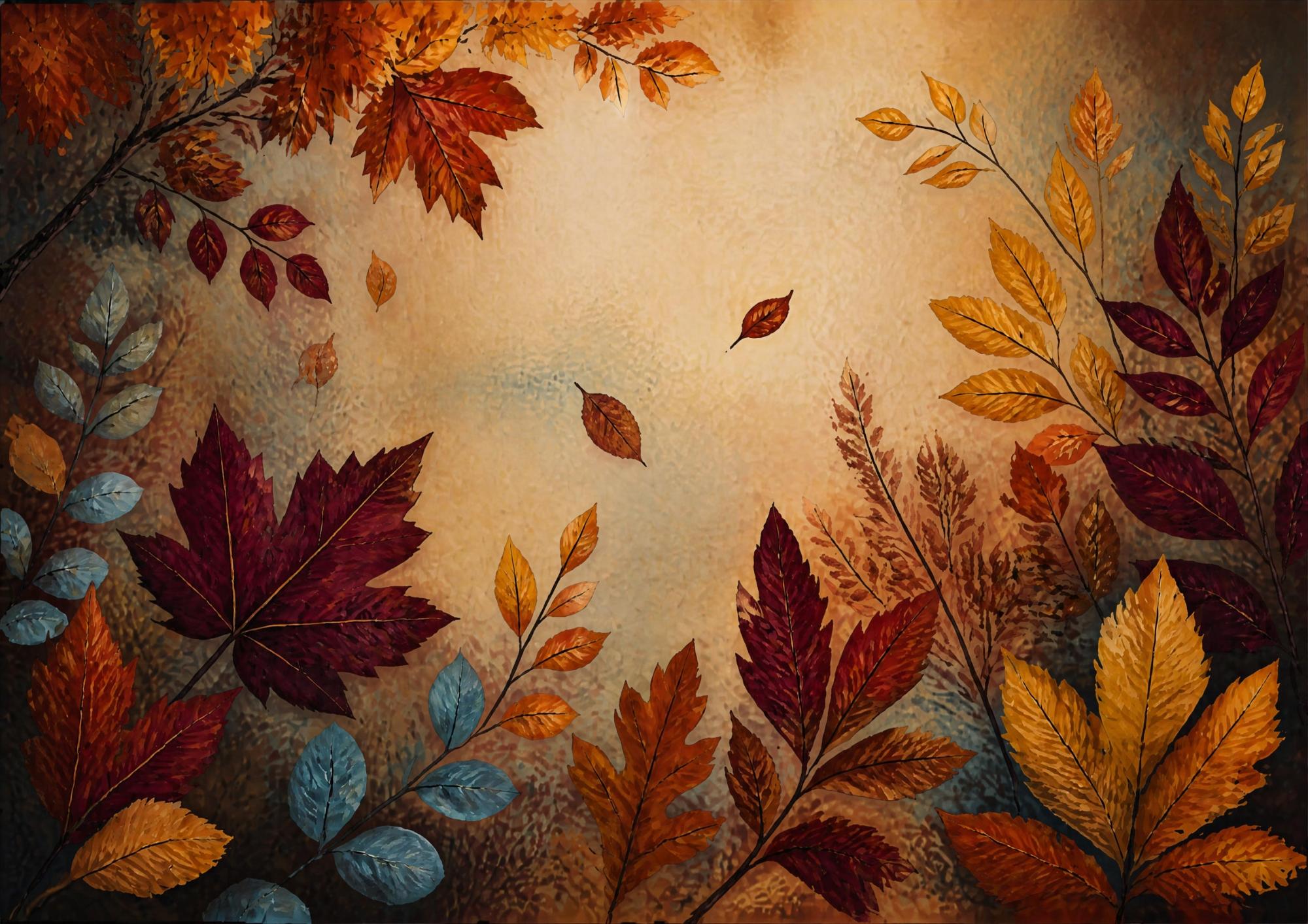 Original autumn artwork accompanying Keats, 'To Autumn'